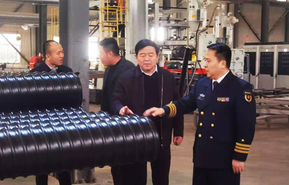 縣武裝部部長(zhǎng)周文軍蒞臨山東輝瑞參觀指導(dǎo)